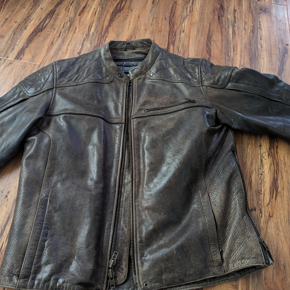 Brown leather jacket, Highway 21 lg Gasser jacket,